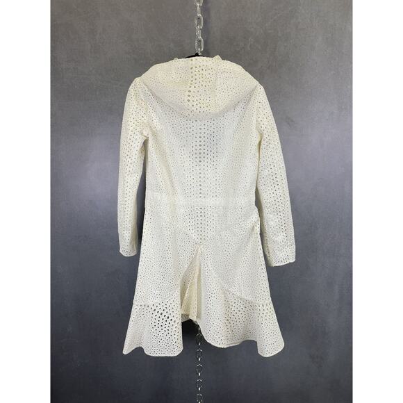 NWT ZAC Zac Posen White Capri Eyelet Coat Size Small - Picture 6 of 8